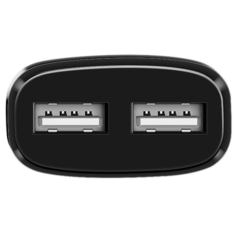 Сетевое зарядное устройство HOCO C12 Smart 2xUSB с Кабелем USB - Lightning, 2.4A, черный фото
