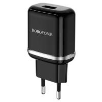 Сетевое зарядное устройство BOROFONE BA36A High speed 1xUSB, 3A, 18W, черный фото