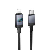 Кабель USB-C HOCO X118 Generous Type-C - Lightning, 27W, 1 м, черный фото