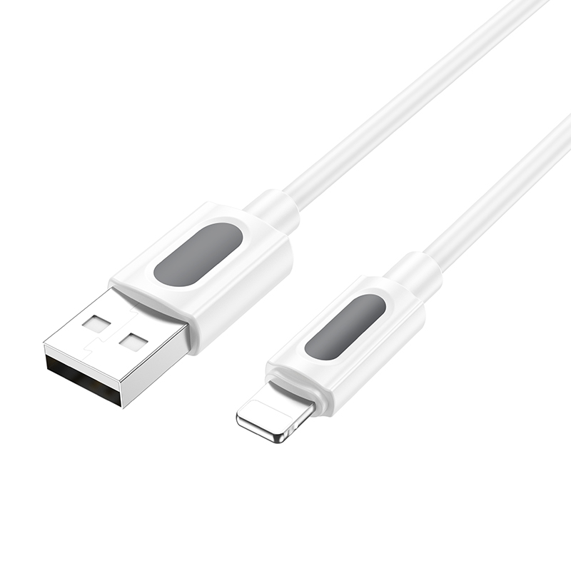Кабель USB BOROFONE BX114 Structure USB - Lightning, 2.4А, 1 м, белый фото
