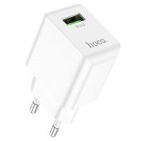 Сетевое зарядное устройство HOCO C98A Proton 1xUSB, 3.0A, 18W, белый фото