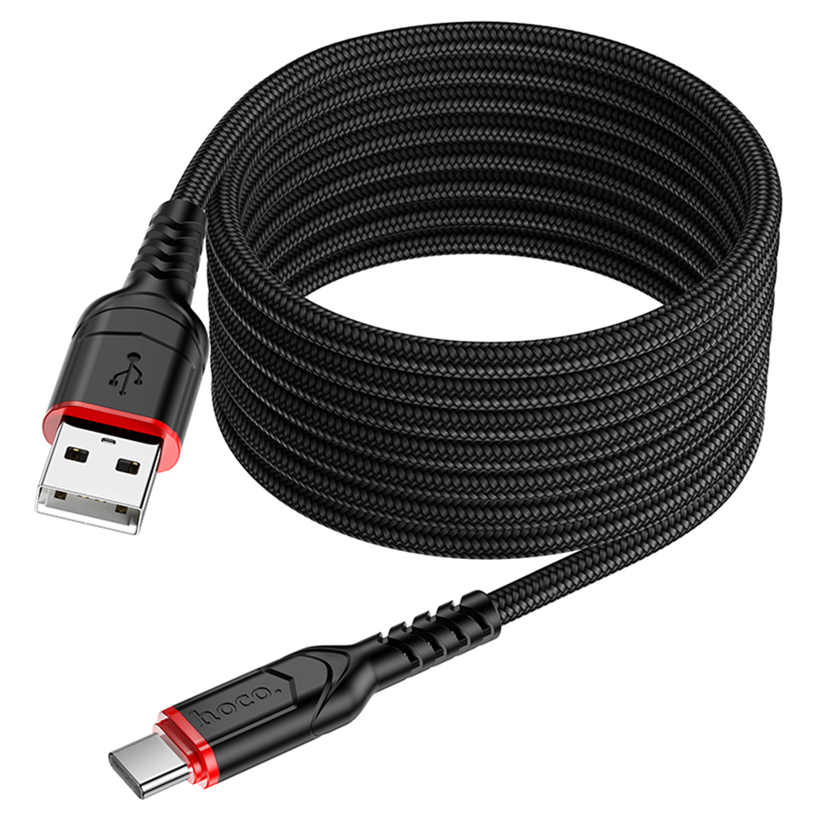 Кабель USB HOCO X59 Victory USB - Type-C, 3A, 2 м, черный фото