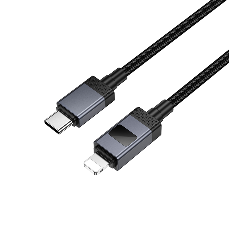 Кабель USB-C HOCO X118 Generous Type-C - Lightning, 27W, 1 м, черный фото