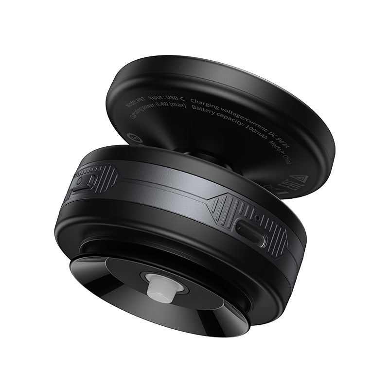 Автомобильный держатель HOCO H87 Dragon, магнитный, универсальный, черный+серый металлик фото