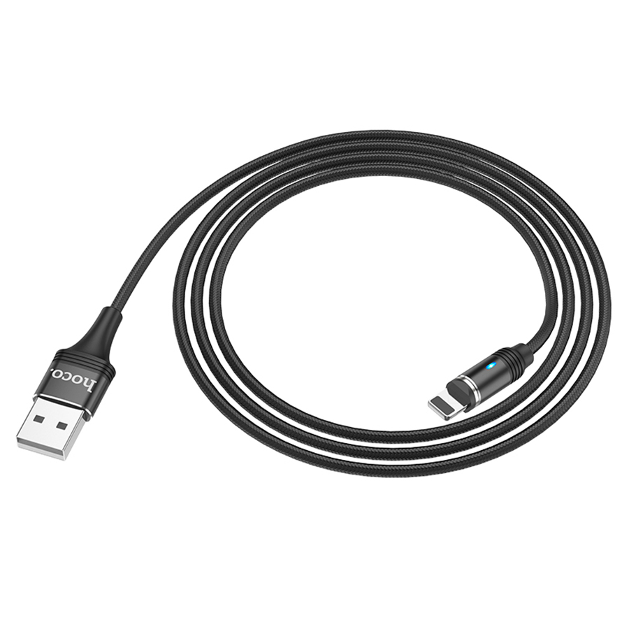 Кабель USB HOCO U76 Fresh magnetic USB - Lightning магнитный, 2А, 1.2 м, черный оптом недорого с доставкой Кабель USB HOCO U76 Fresh magnetic USB - Lightning магнитный, 2А, 1.2 м, черный фото