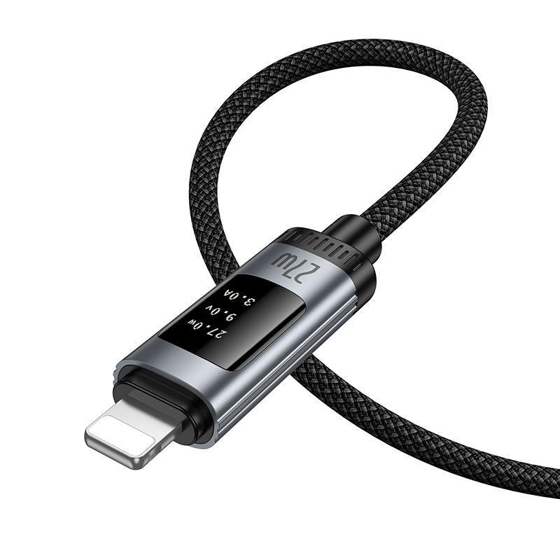 Кабель USB-C HOCO U148 Lord Type-C - Lightning, 27W, 1.2 м, черный фото