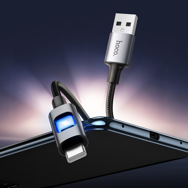 Кабель USB HOCO U144 Charging USB - Type-C, 3A, 1.2 м, черный фото
