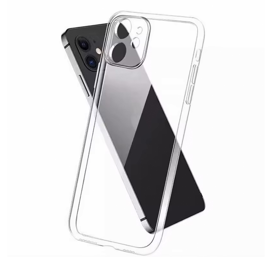 Чехол Clear Case силиконовый с защитой камеры для iPhone 12 6.1", прозрачный фото