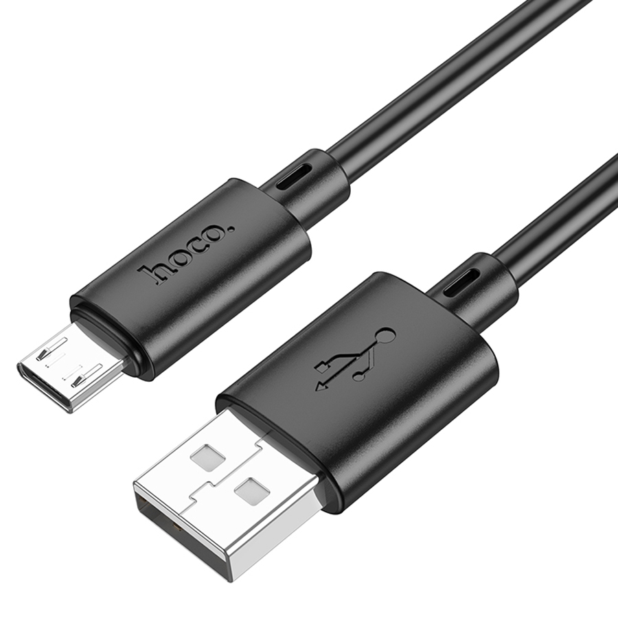Кабель USB HOCO X88 Gratified USB - MicroUSB, 2.4А, 1 м, черный фото
