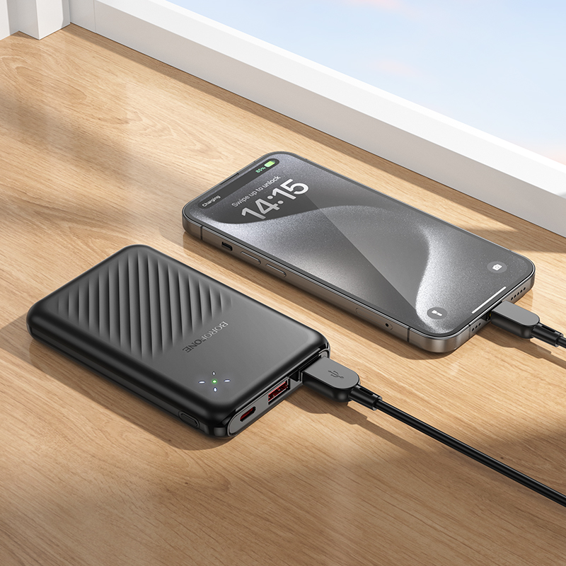 Портативный аккумулятор BOROFONE BJ30 Starlight, 22.5W, 10000 мА⋅ч, черный фото