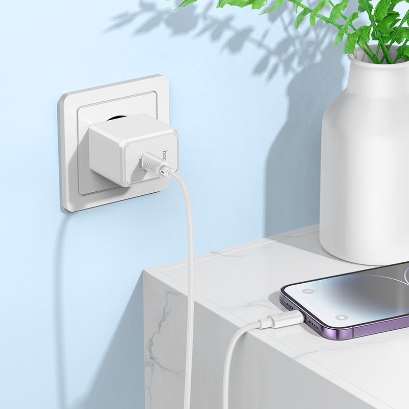 Сетевое зарядное устройство HOCO CS13A Ocean 1xUSB-C, 20W, белый фото