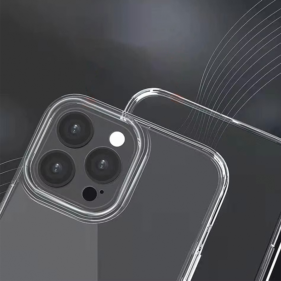 Чехол Clear Case силиконовый с защитой камеры для iPhone 15 Pro Max 6.7", прозрачный фото