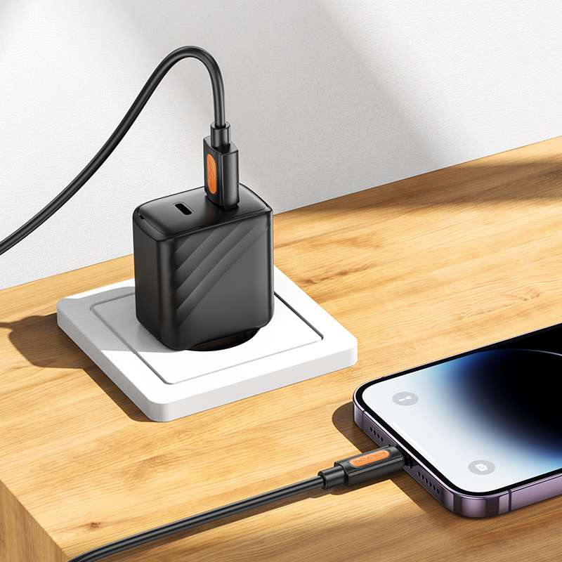 Кабель USB BOROFONE BX114 Structure USB - Lightning, 2.4А, 1 м, черный фото