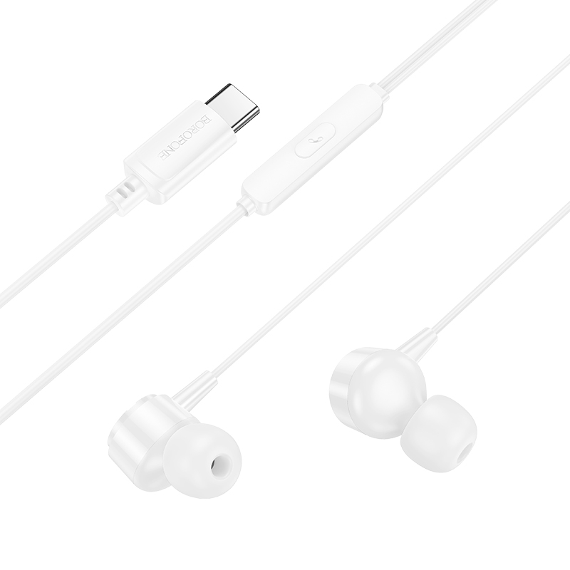 Проводные наушники BOROFONE BM94 Sonar, Type-C, 1.2 м, белый фото
