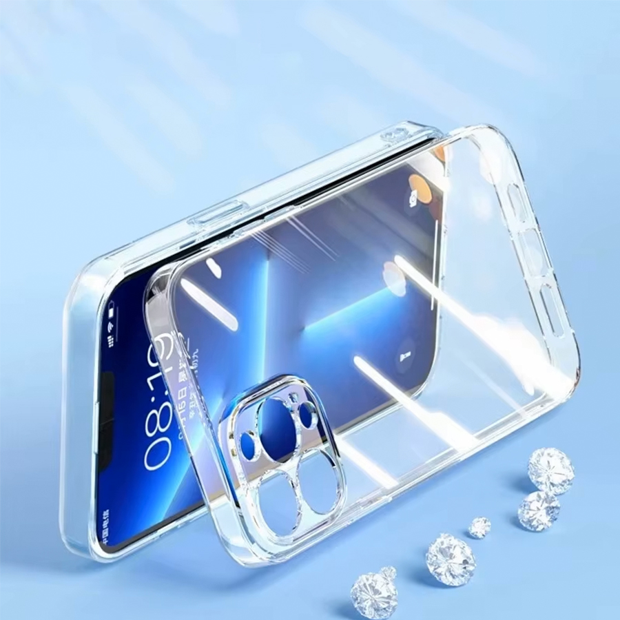 Чехол Clear Case силиконовый с защитой камеры для iPhone 12 Pro 6.1", прозрачный фото