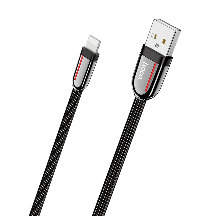Кабель USB HOCO U74 Grand USB - Lightning, 2.4А, 1.2 м, черный оптом недорого с доставкой Кабель USB HOCO U74 Grand USB - Lightning, 2.4А, 1.2 м, черный фото