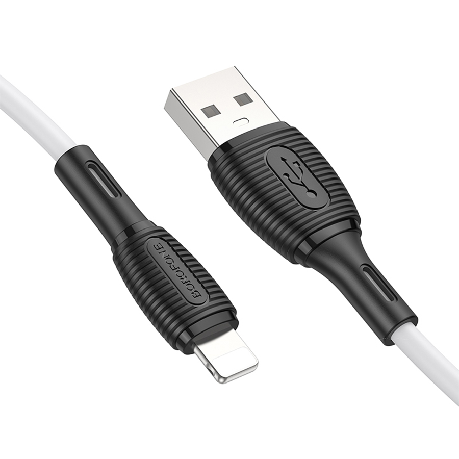 Кабель USB BOROFONE BX86 Advantage USB - Lightning, 2.4А, 1 м, белый фото