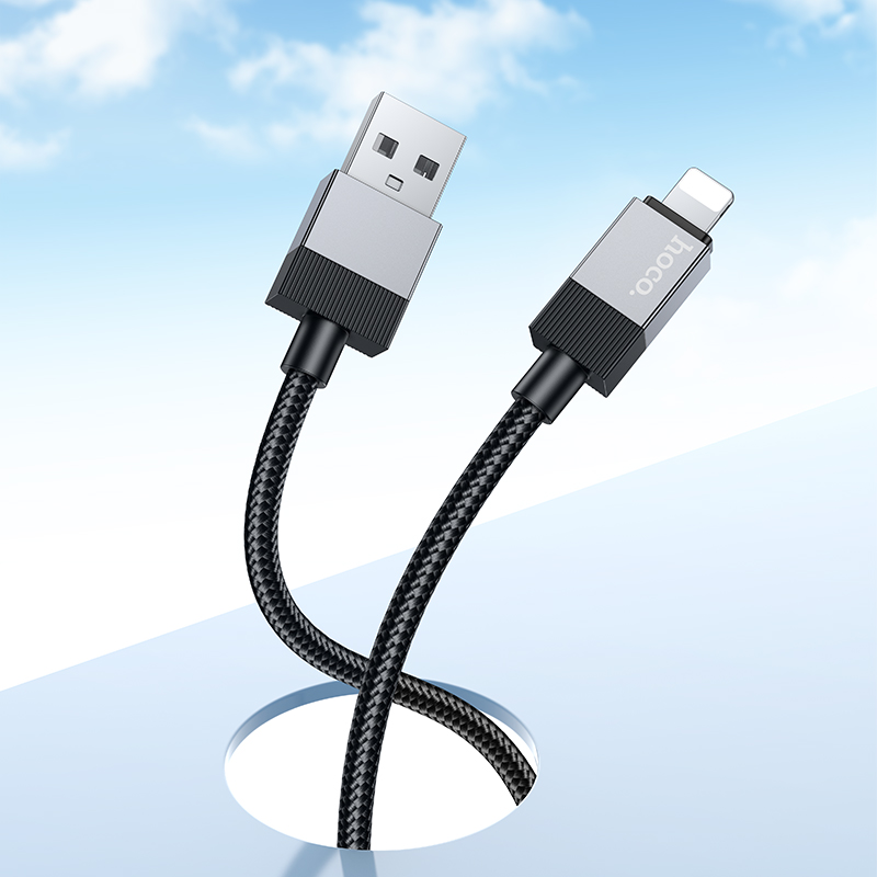 Кабель USB HOCO X110 Honorific USB - Lightning, 2.4А, 1 м, черный фото