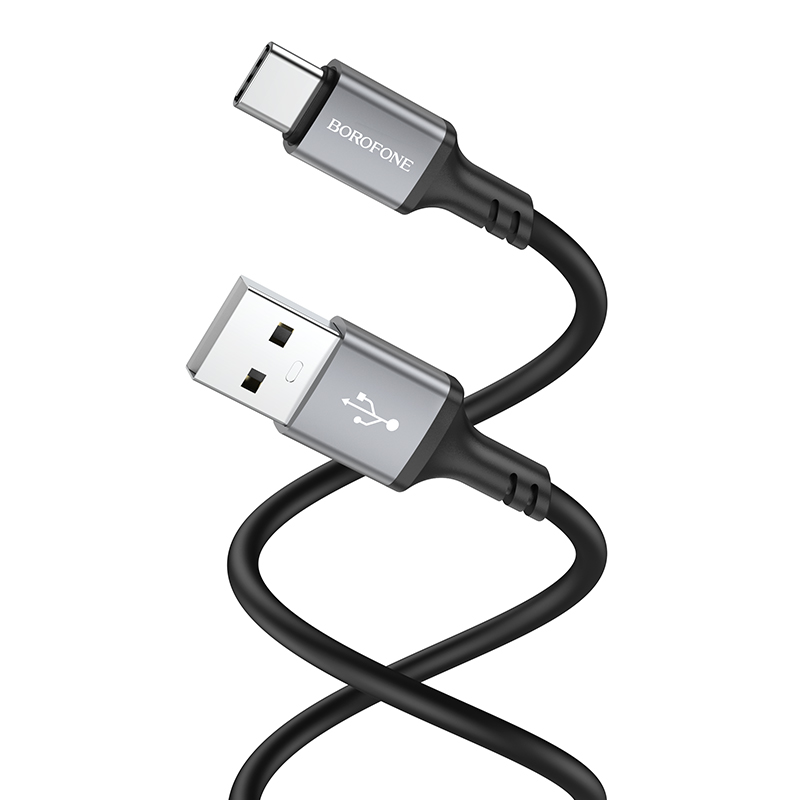 Кабель USB BOROFONE BX83 Famous USB - Type-C, 3A, 1 м, черный фото