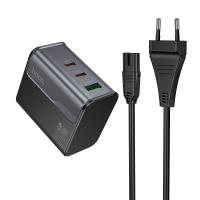 Сетевое зарядное устройство HOCO CS76A Star 1xUSB + 2xUSB-C с Кабелем, 70W, черный фото