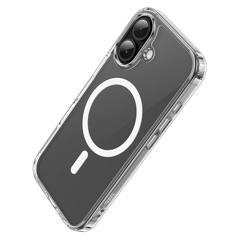 Чехол HOCO TPU Magnetic series для iPhone 17 (6.3"), прозрачный фото