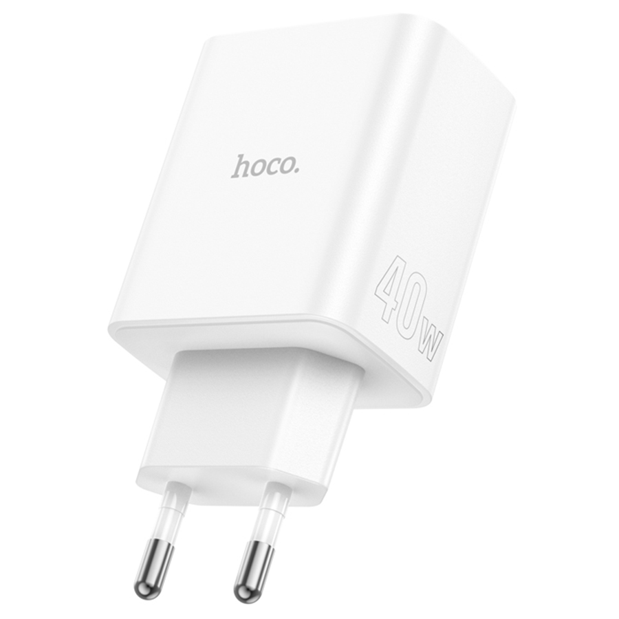 Сетевое зарядное устройство HOCO C126A Pure power 1xUSB + 2xUSB-C, 40W, белый фото