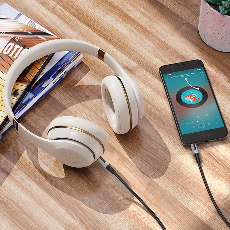 Аудиокабель BOROFONE BL19 Creator AUX Jack 3,5 (m) - Jack 3,5 (m), 1 м, черный фото