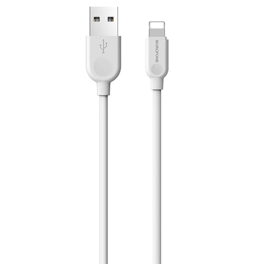 Кабель USB BOROFONE BX14 LinkJet USB - Lightning, 2.4А, 3 м, белый фото