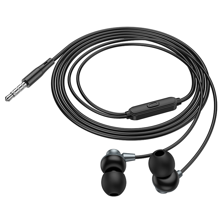 Проводные наушники HOCO M98 Delighted, Jack 3.5mm, 1.2 м, серый металлик фото