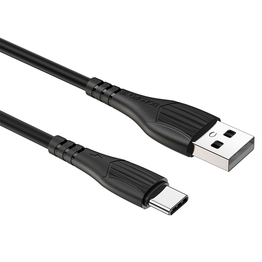 Кабель USB BOROFONE BX37 Wieldy USB - Type-C, 3A, 1 м, черный оптом недорого с доставкой Кабель USB BOROFONE BX37 Wieldy USB - Type-C, 3A, 1 м, черный фото