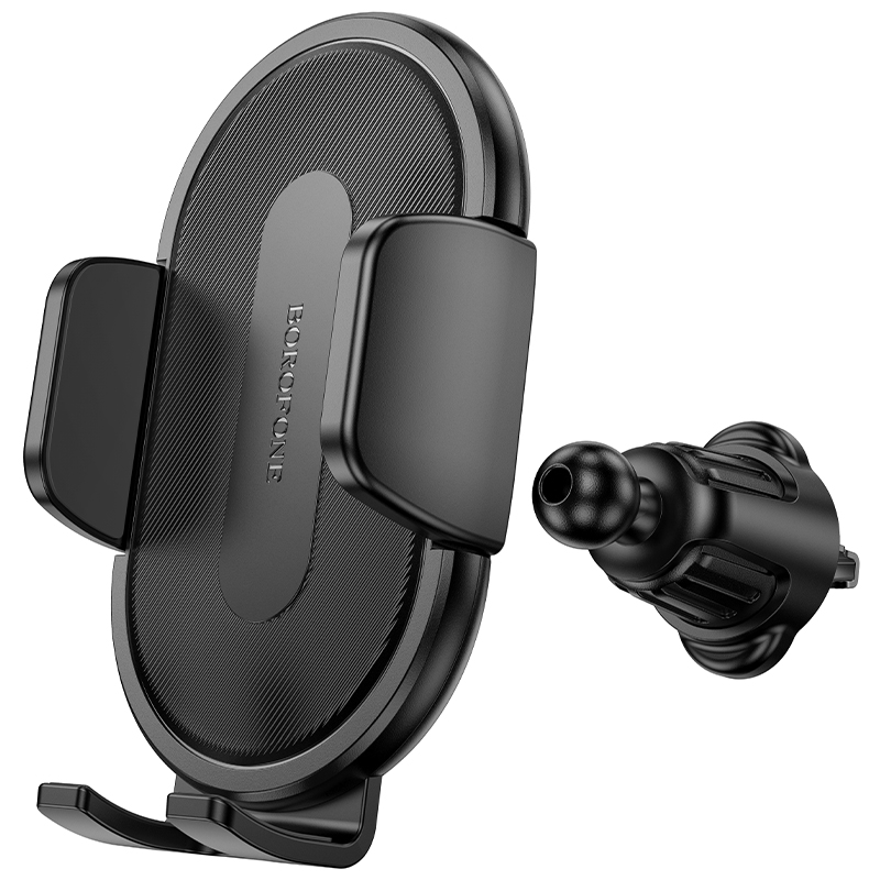 Автомобильный держатель BOROFONE BH133 Rio, зажимной, на воздуховод, черный фото