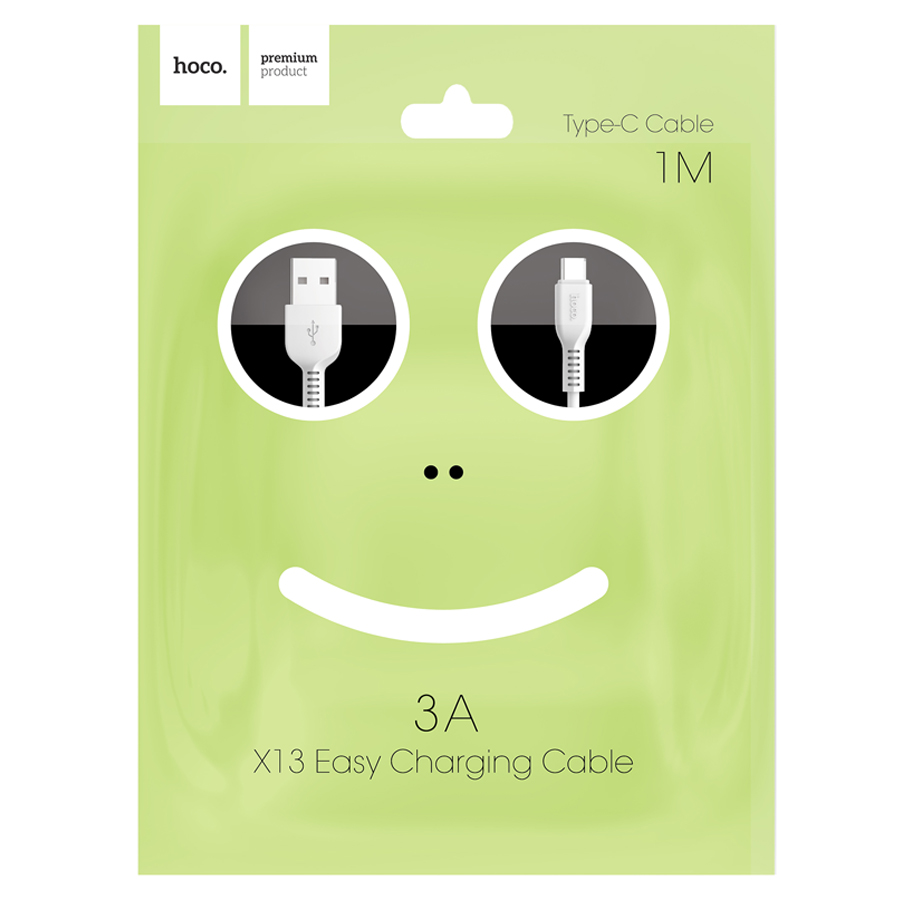 Кабель USB HOCO X13 Easy USB - Type-C, 2А, 1 м, белый фото