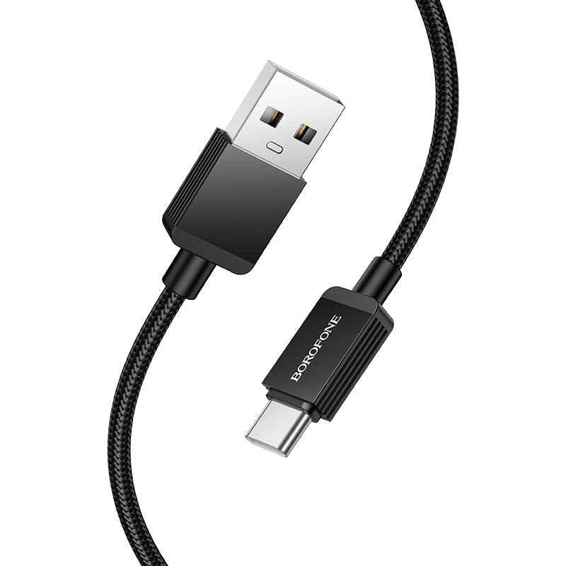 Кабель USB BOROFONE BX120 Placer USB - Type-C, 3A, 1 м, черный фото