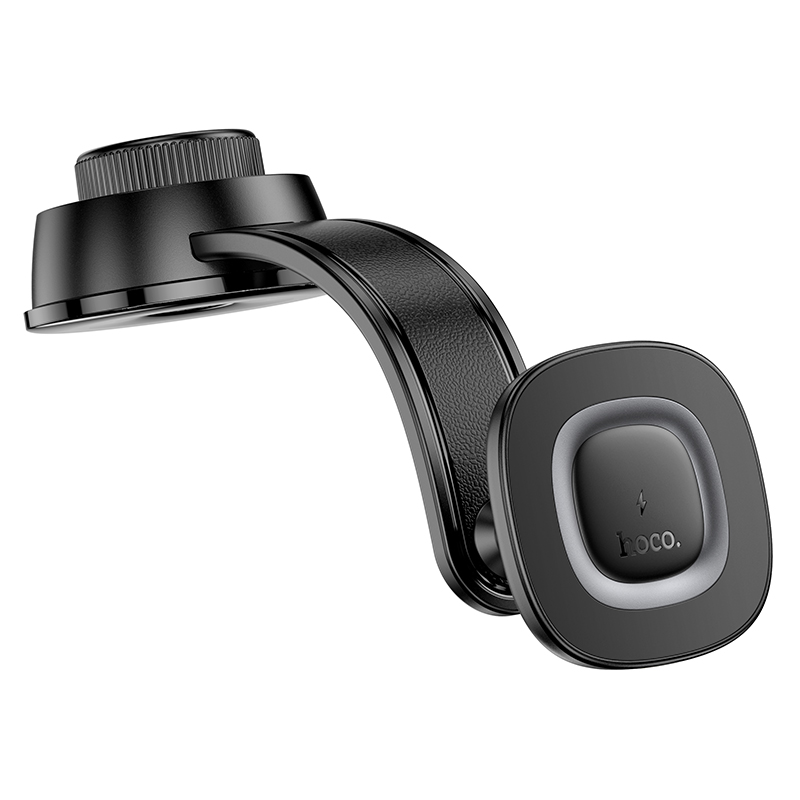 Автомобильный держатель HOCO HW31 Crown, магнитный с беспроводной зарядкой, 15W, на приборную панель, черный+серый фото