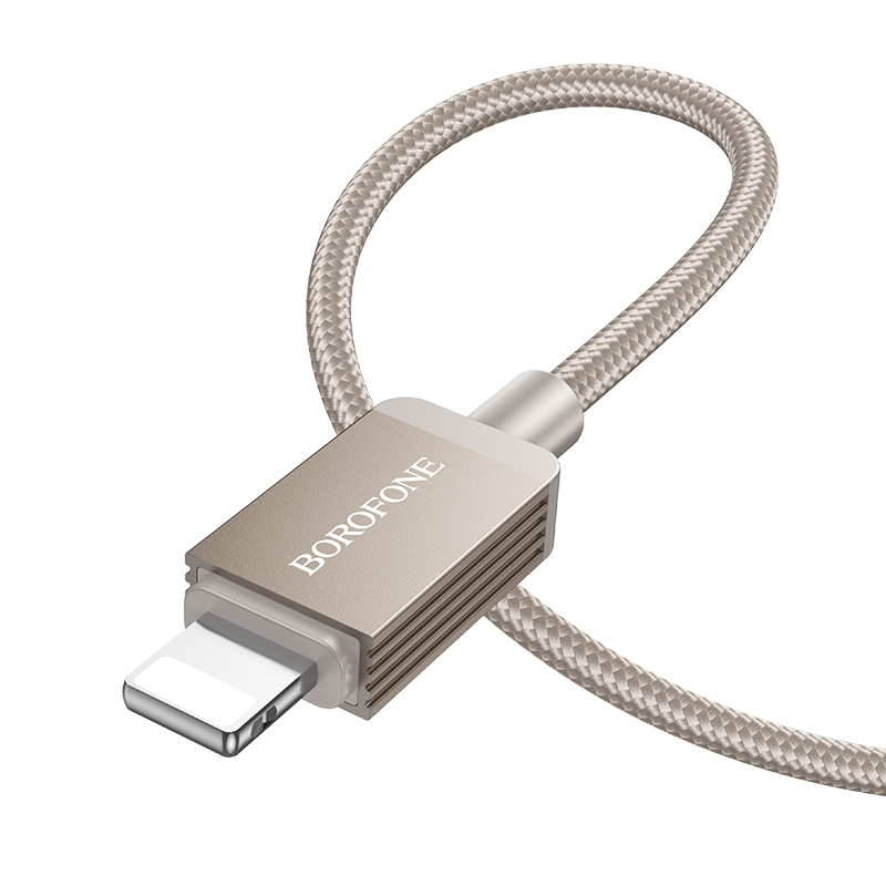 Кабель USB-C BOROFONE BX120 Placer Type-C - Lightning, 27W, 1 м, золотой фото
