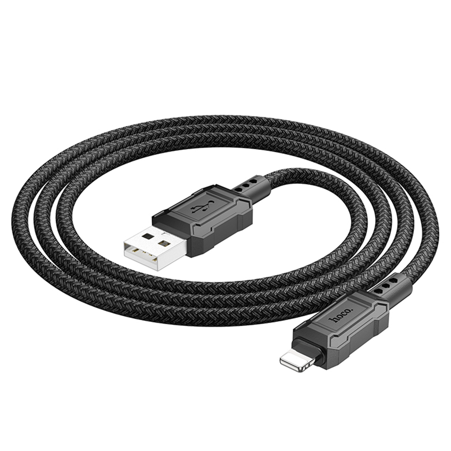 Кабель USB HOCO X94 Leader USB - Lightning, 2.4А, 1 м, черный фото