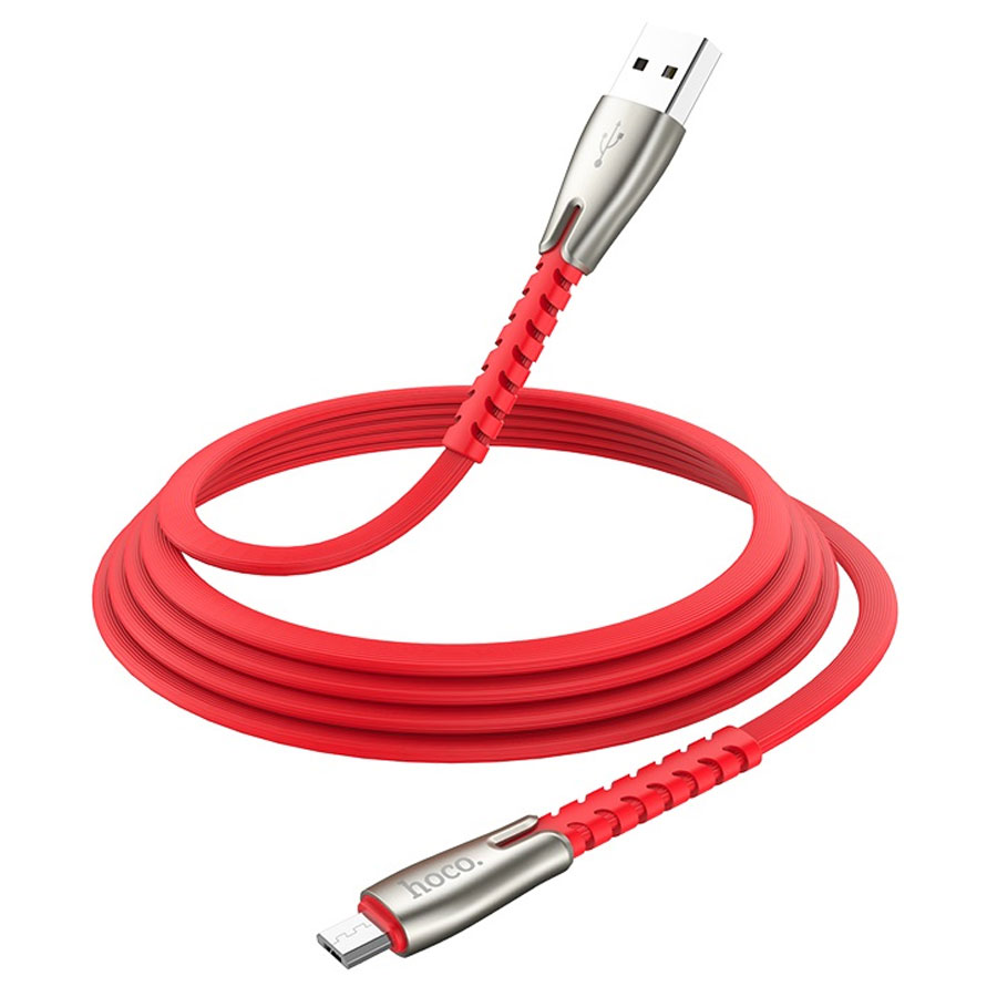 Кабель USB HOCO U58 Core USB - MicroUSB, 2.4А, 1.2 м, красный оптом недорого с доставкой Кабель USB HOCO U58 Core USB - MicroUSB, 2.4А, 1.2 м, красный фото