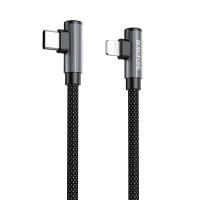 Кабель USB-C BOROFONE BU50 elbow Type-C - Lightning, 27W, 1 м, черный фото