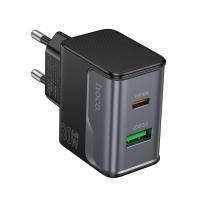 Сетевое зарядное устройство HOCO CS73A Star 1xUSB + 1xUSB-C, 3A, 30W, черный фото