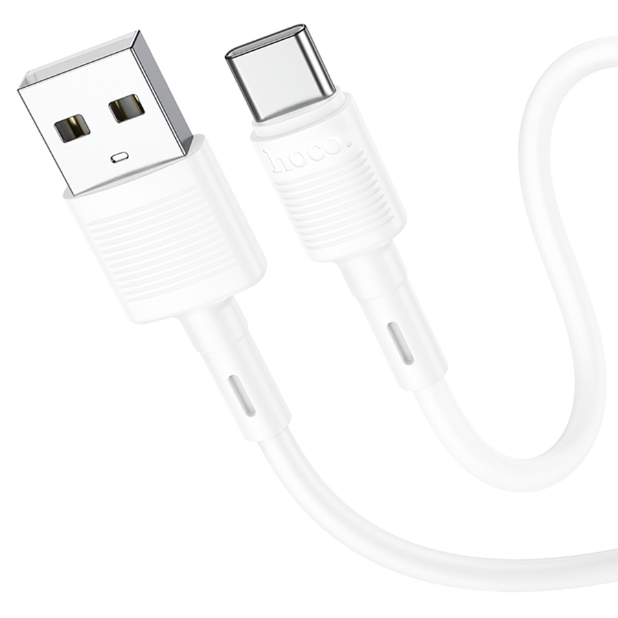 Кабель USB HOCO X83 Victory USB - Type-C, 3A, 1 м, белый фото