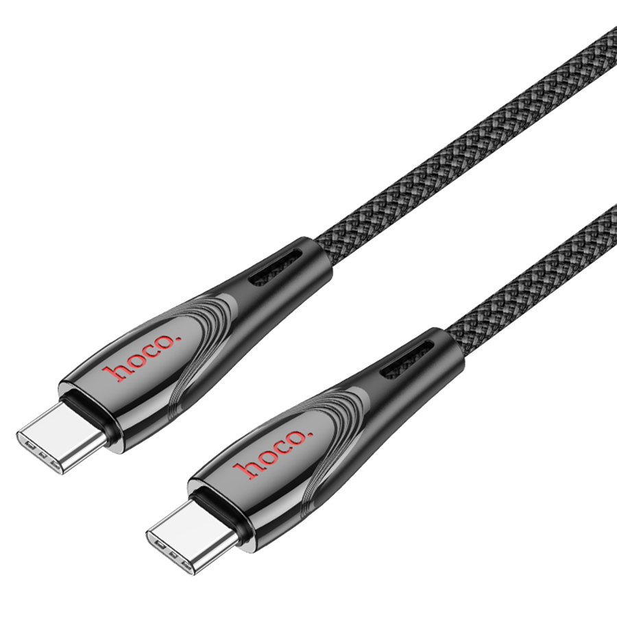 Кабель USB-C HOCO U133 Monte Type-C - Type-C, 3A, 60W, 1.2 м, черный фото