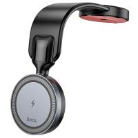 Автомобильный держатель HOCO HW29 Totem, магнитный с беспроводной зарядкой, 15W, на приборную панель, черный+серый фото