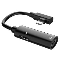 Переходник/Адаптер HOCO LS18 2 в 1 Lightning (m) - Dual Lightning (f), черный фото