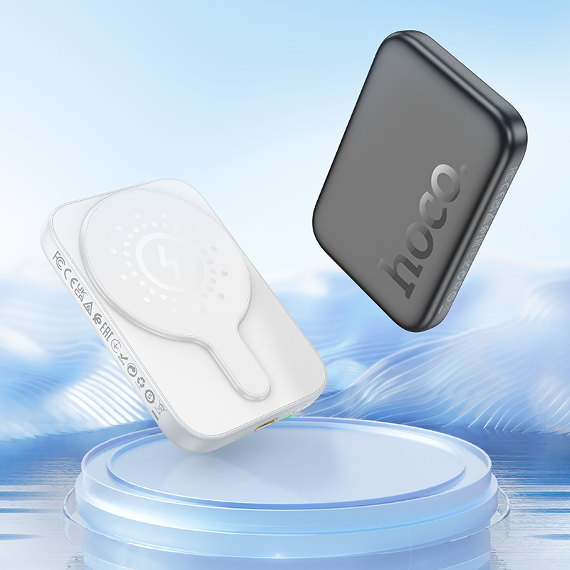 Портативный аккумулятор HOCO J117 Esteem, с беспроводной зарядкой, 20W, 5000 мА⋅ч, черный фото