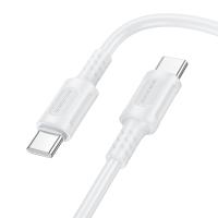 Кабель USB-C BOROFONE BX111 Feliz Type-C - Type-C, 3A, 60W, 1 м, белый фото