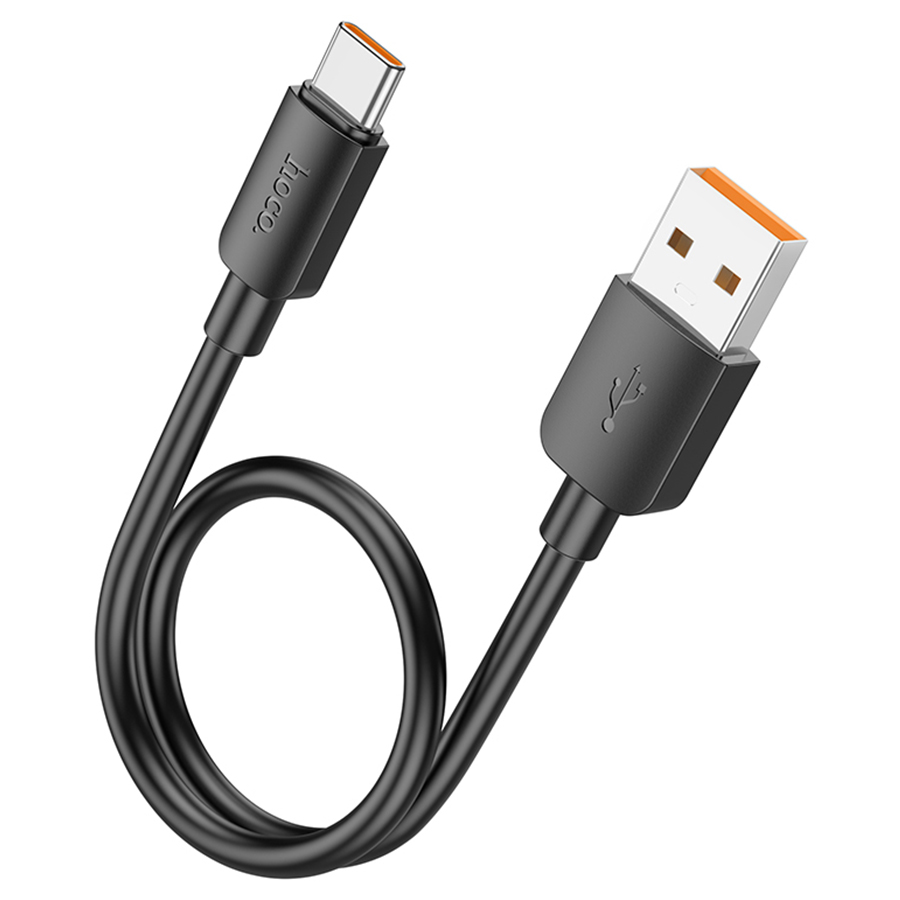 Кабель USB HOCO X96 Hyper USB - Type-C, 6A, 100W, 25 см, черный фото