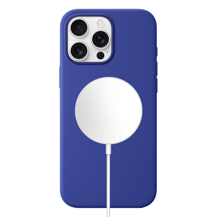 Чехол Silicone Case with MagSafe и Анимация цвета для iPhone 16 Pro Max (6.9"), синий (6) фото