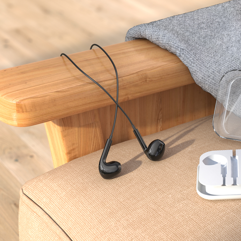 Проводные наушники HOCO M101 Max Crystal, Jack 3.5mm, 1.2 м, черный фото