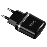 Сетевое зарядное устройство HOCO C12 Smart 2xUSB, 2.4A, черный фото