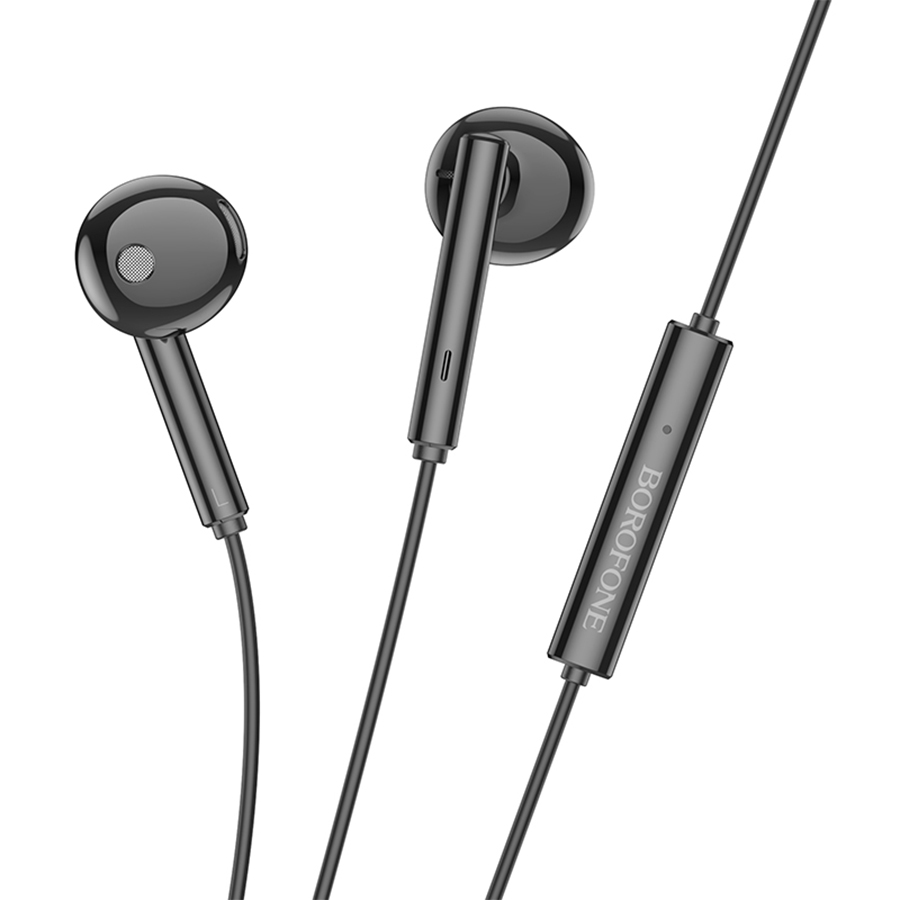 Проводные наушники BOROFONE BM82 Art music, Jack 3.5mm, 1.2 м, черный фото